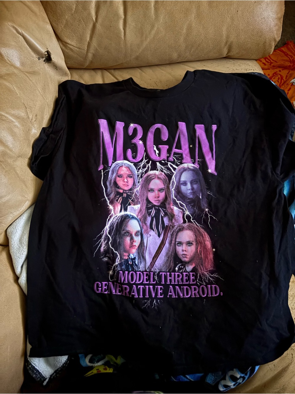 M3GAN Black Graphic Tee - Model Three Generative Android